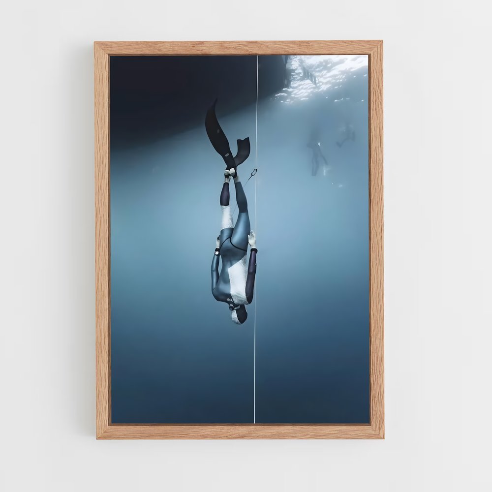 Poster Suspense Aquatique – affiche Plongée en apnée (vue 4)